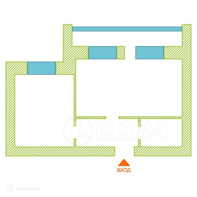 Продаётся 1-комнатная квартира, 48 м²