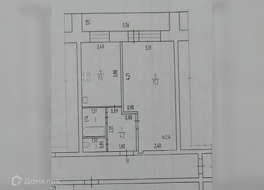 Продаётся 1-комнатная квартира, 34.8 м²