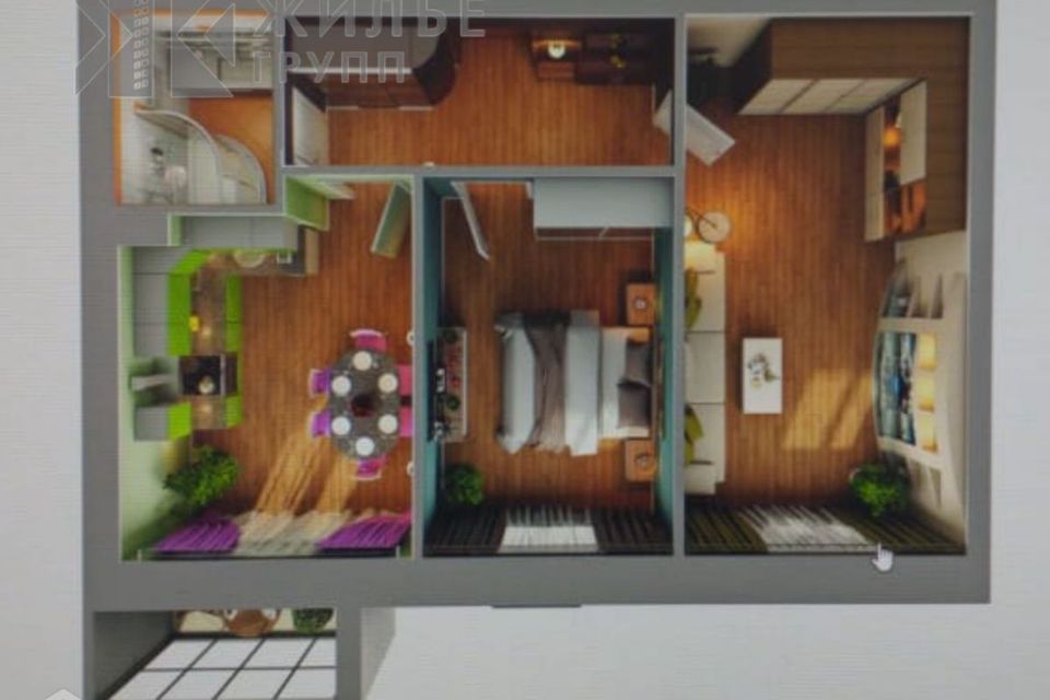 Продаётся 2-комнатная квартира, 43.1 м²