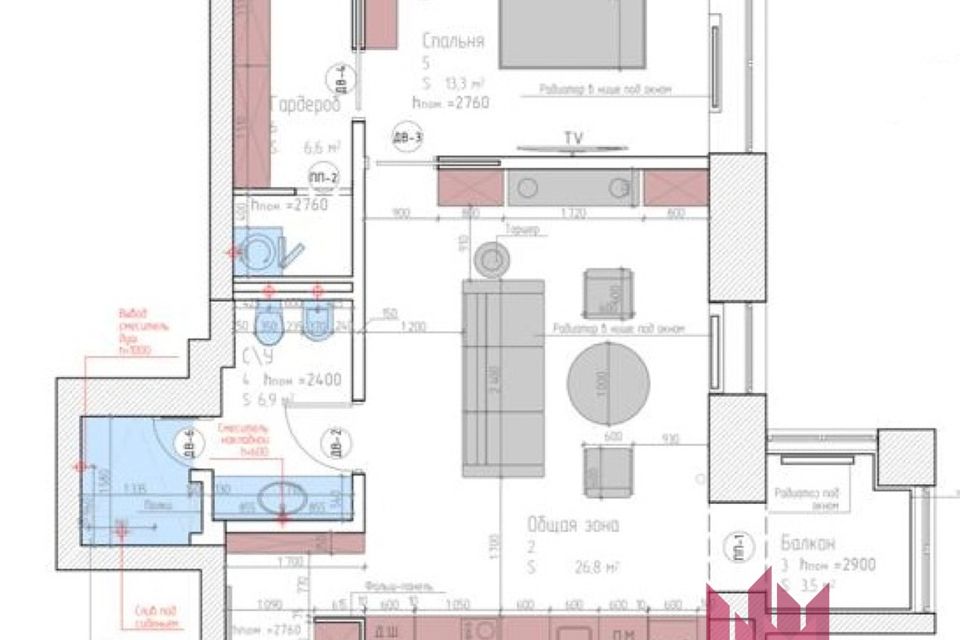 Продаётся 2-комнатная квартира, 60 м²