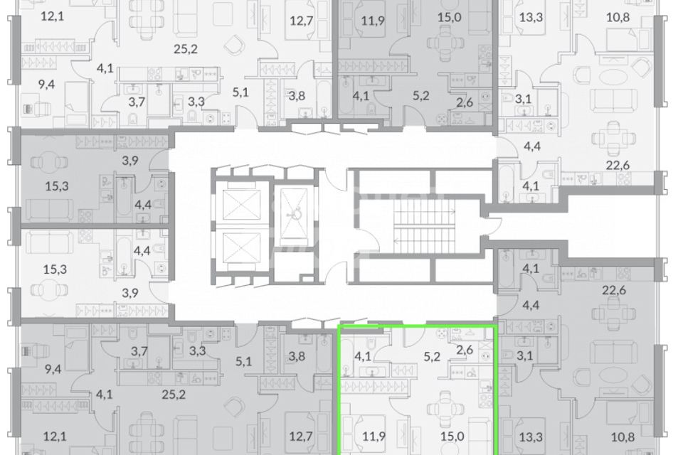 Продаётся 2-комнатная квартира, 38.8 м²