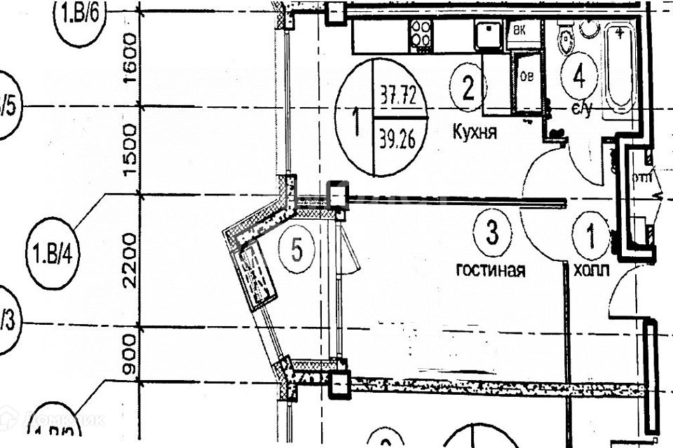 Продаётся 1-комнатная квартира, 37.7 м²