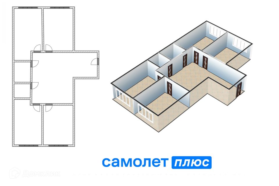 Продаётся 4-комнатная квартира, 104.6 м²
