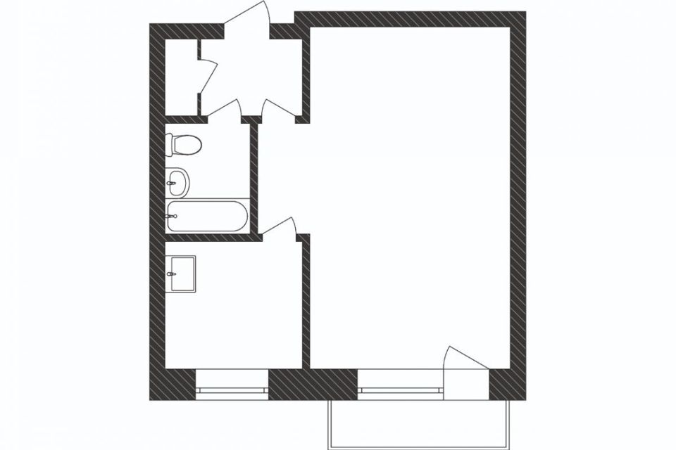 Продаётся 1-комнатная квартира, 33 м²