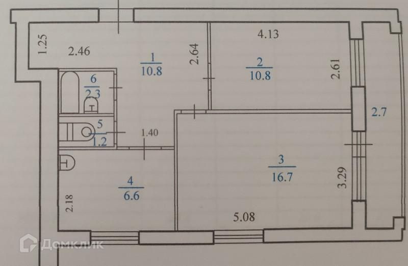 Продаётся 2-комнатная квартира, 49 м²
