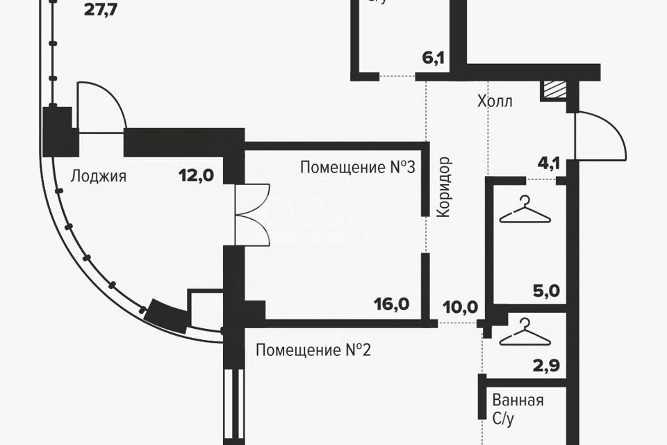 Продаётся 2-комнатная квартира, 96 м²