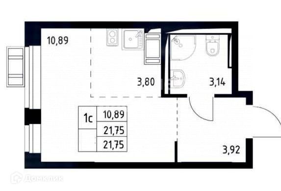 Продаётся студия, 21.75 м²