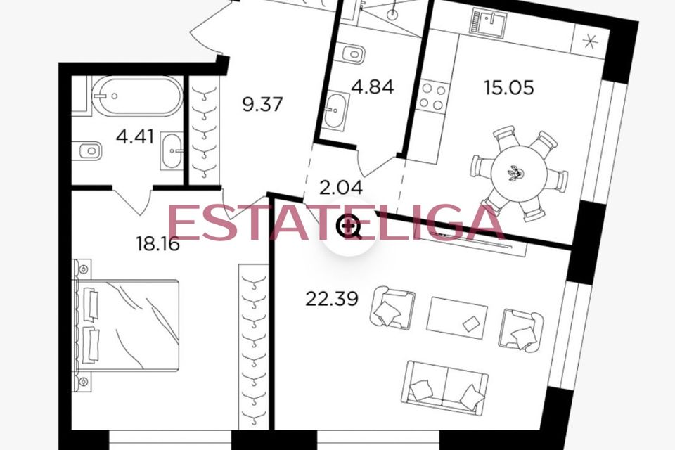 Продаётся 3-комнатная квартира, 76.2 м²