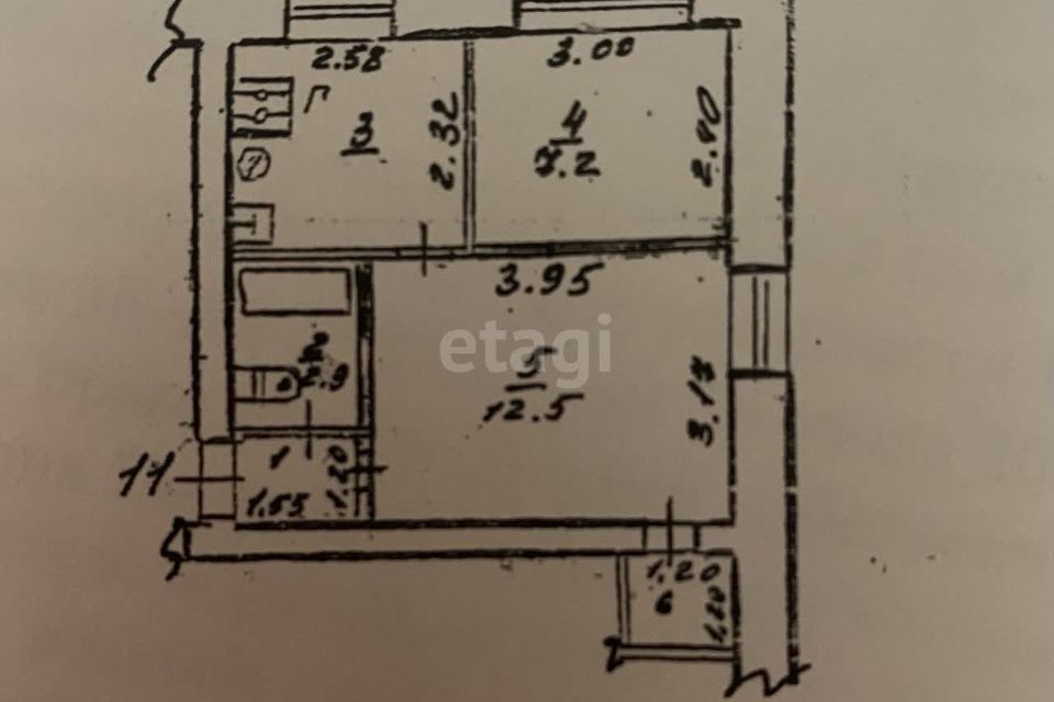 Продаётся 1-комнатная квартира, 32 м²