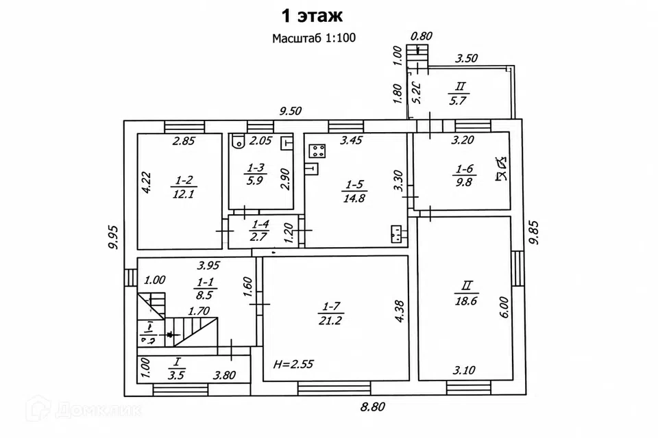 Продаётся 2-этажный дом, 140 м²