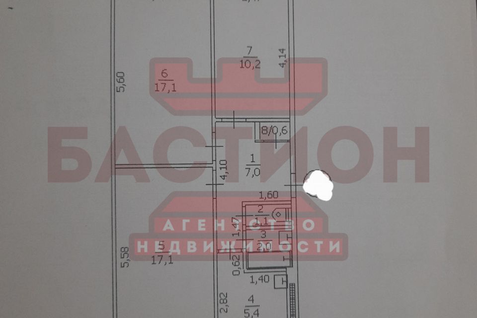 Продаётся 3-комнатная квартира, 61.3 м²