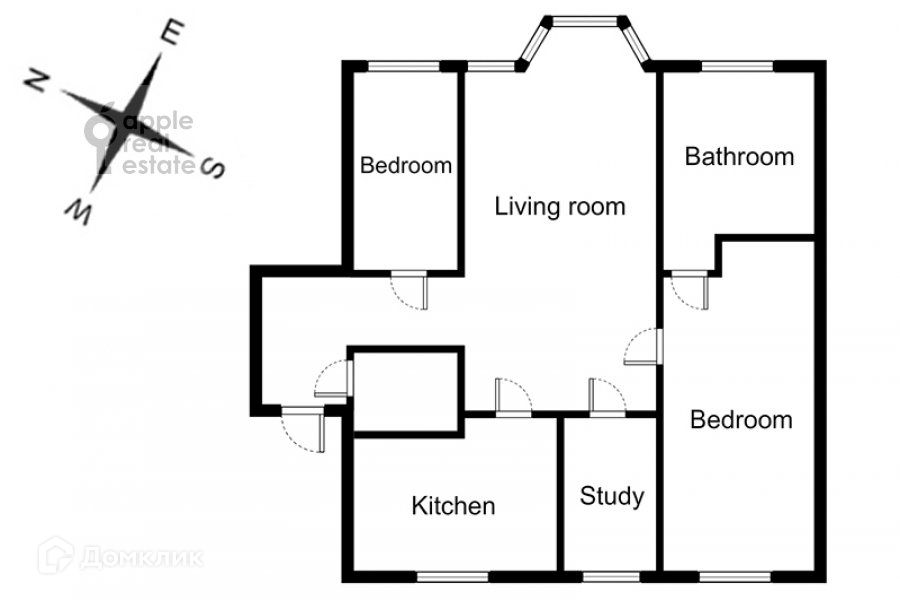 Сдаётся 4-комнатная квартира, 160 м²