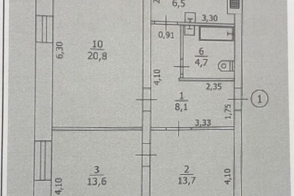 Продаётся 3-комнатная квартира, 67.4 м²