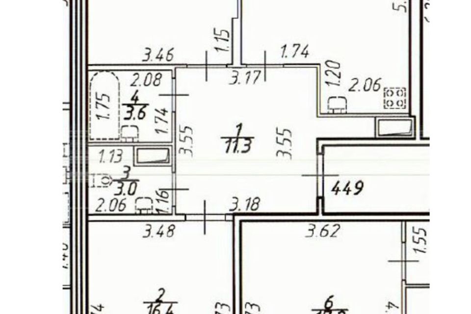 Продаётся 2-комнатная квартира, 73 м²