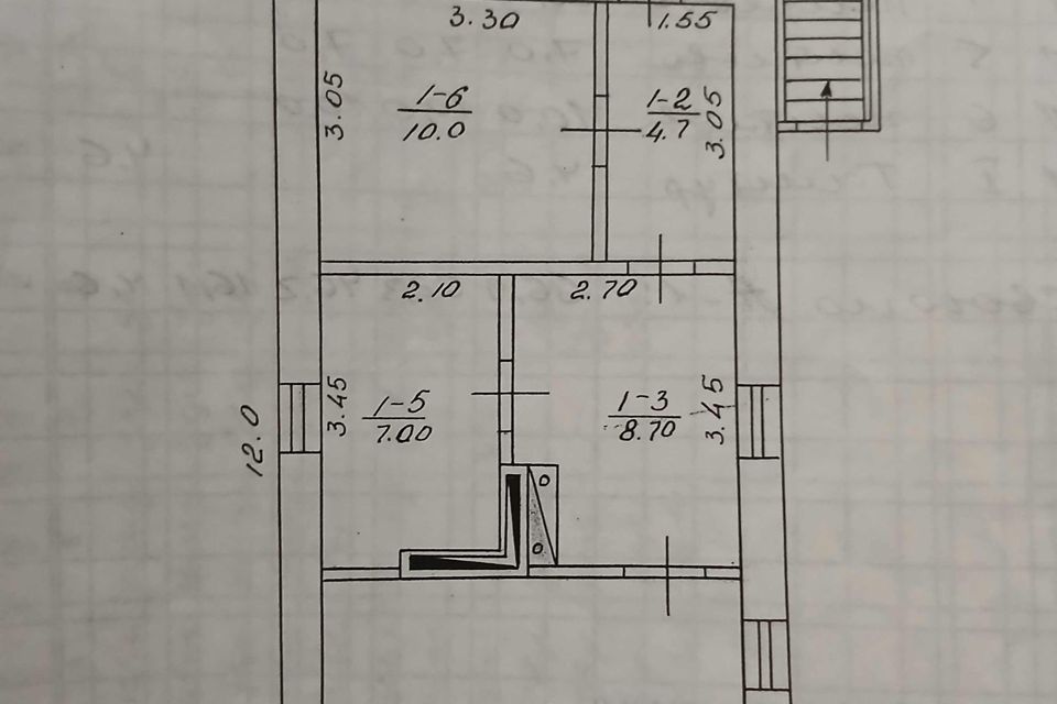 Продаётся 1-этажный дом, 65 м²