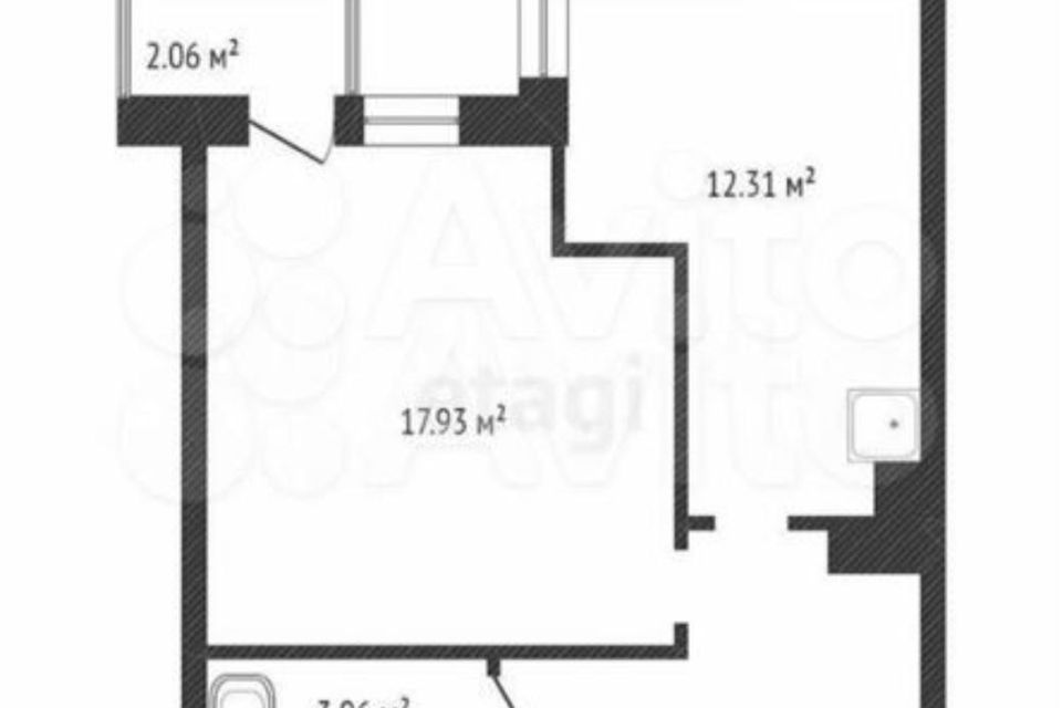 Продаётся 1-комнатная квартира, 43 м²