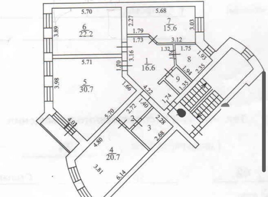 Продаётся 3-комнатная квартира, 124.1 м²