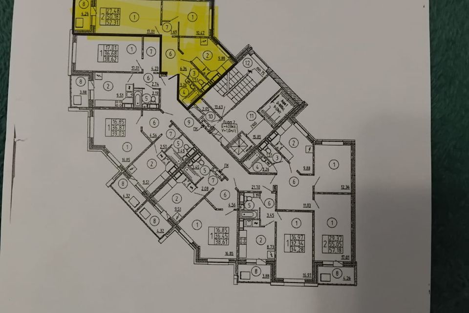 Продаётся 2-комнатная квартира, 54 м²