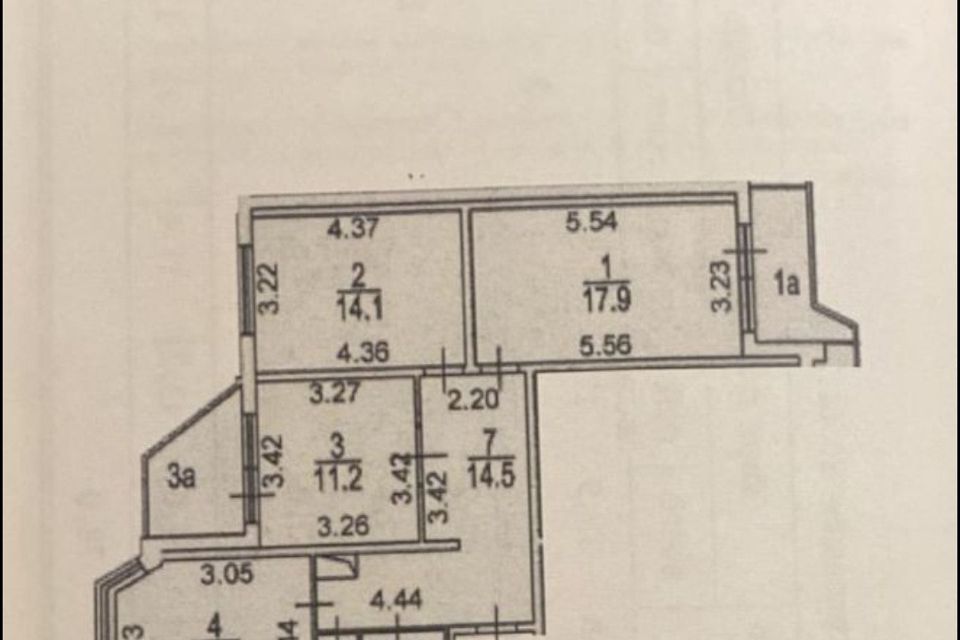 Продаётся 3-комнатная квартира, 74.3 м²