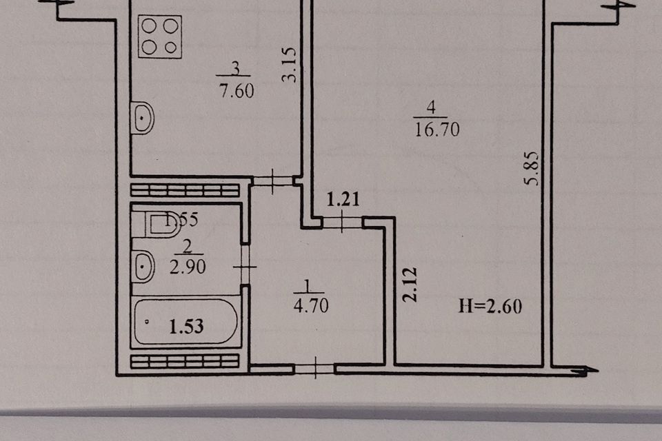 Продаётся 1-комнатная квартира, 31.9 м²