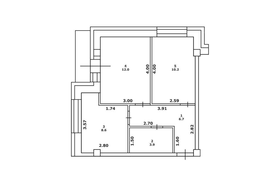 Продаётся 2-комнатная квартира, 41.3 м²