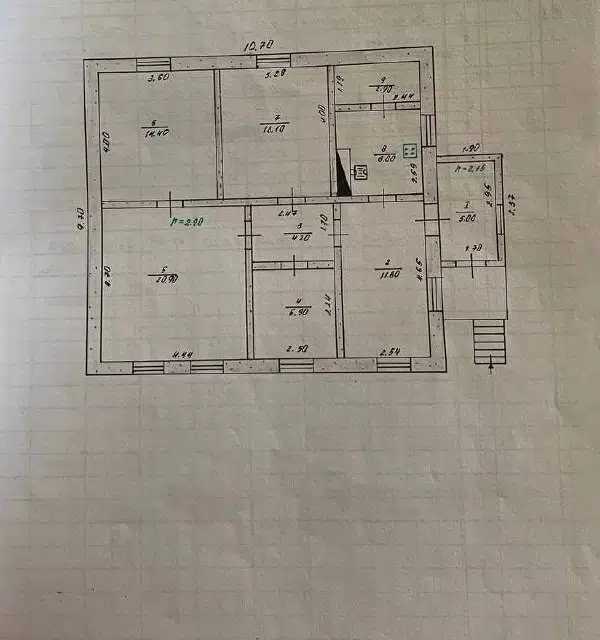 Продаётся 1-этажный дом, 85.2 м²