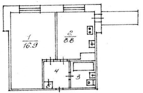 Продаётся 1-комнатная квартира, 32.6 м²