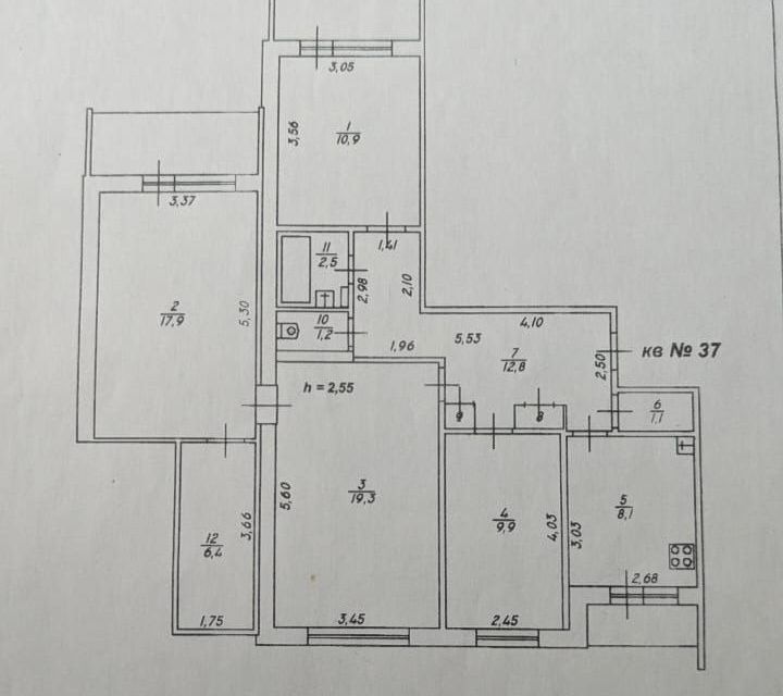 Сдаётся 3-комнатная квартира, 66.4 м²