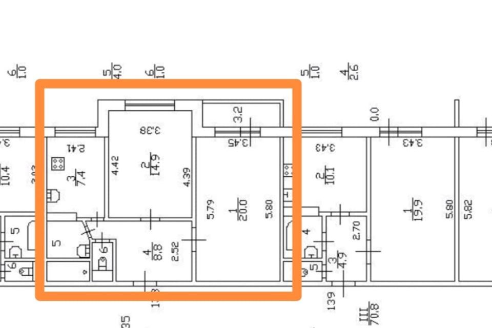 Продаётся 2-комнатная квартира, 56 м²