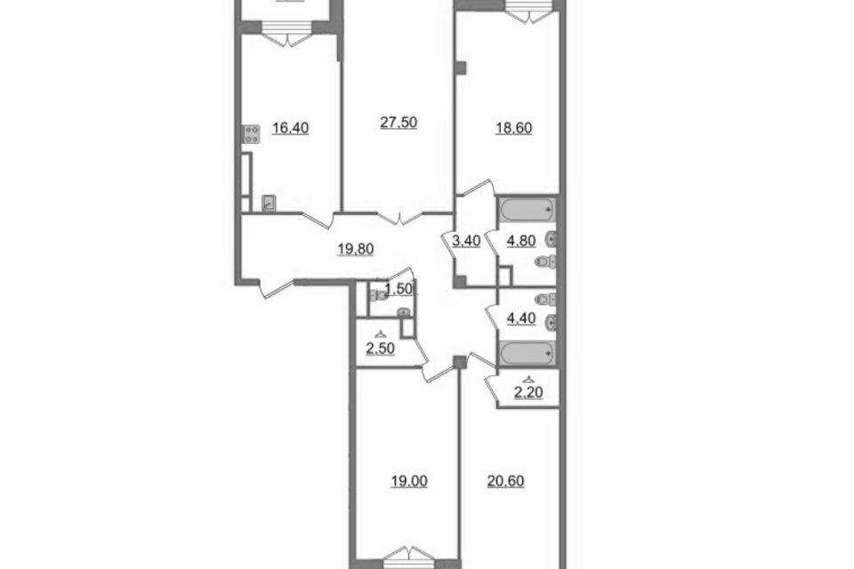 Продаётся 4-комнатная квартира, 152.8 м²