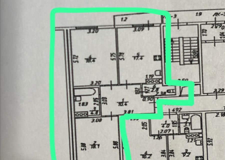 Продаётся 2-комнатная квартира, 72 м²