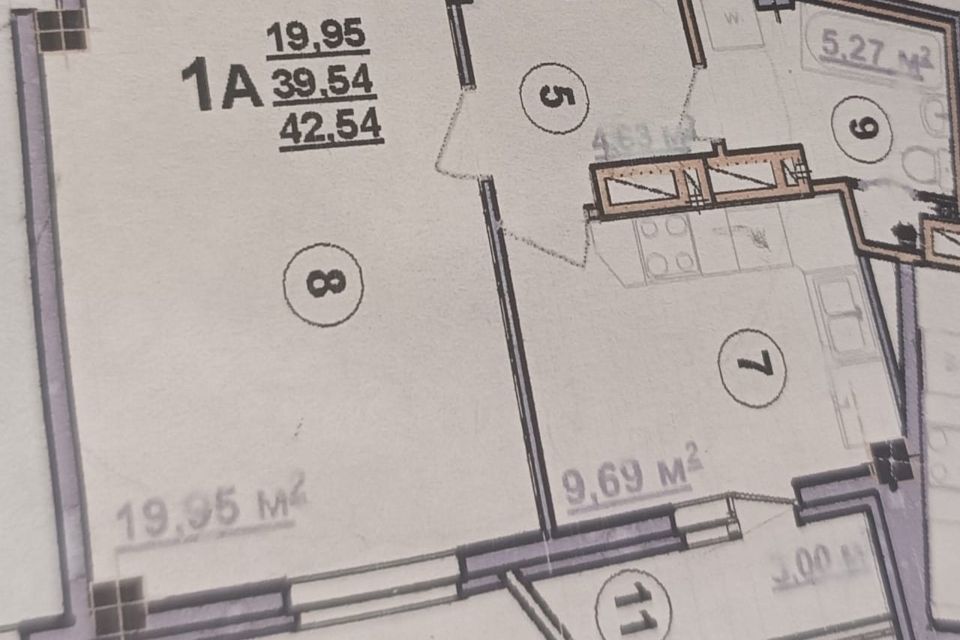 Продаётся 1-комнатная квартира, 40.5 м²