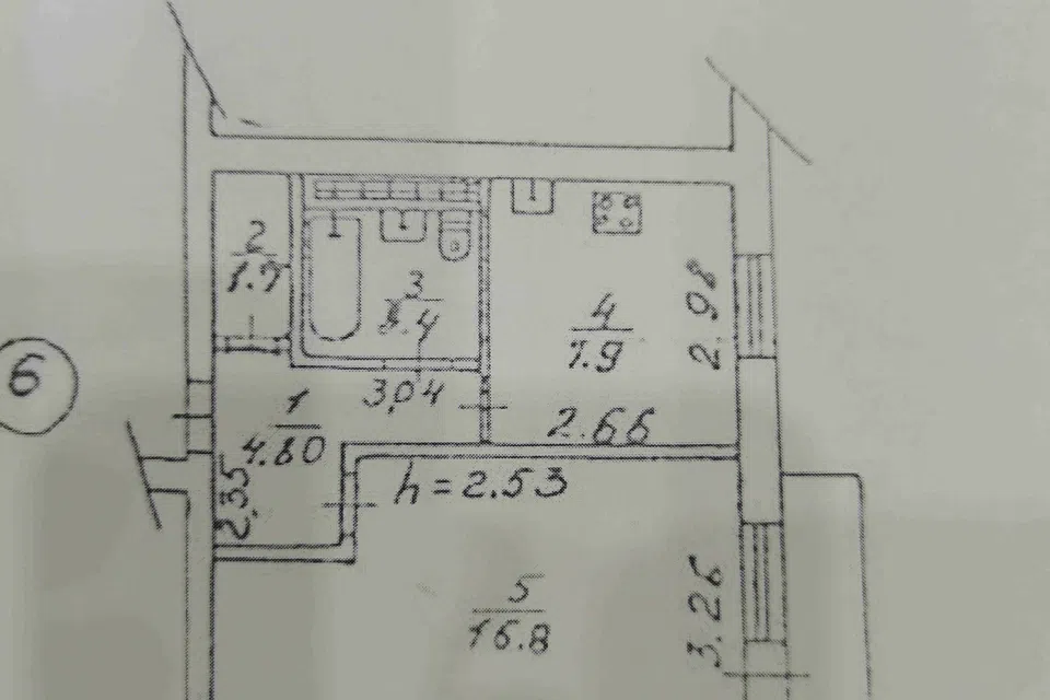 Продаётся 1-комнатная квартира, 35.5 м²