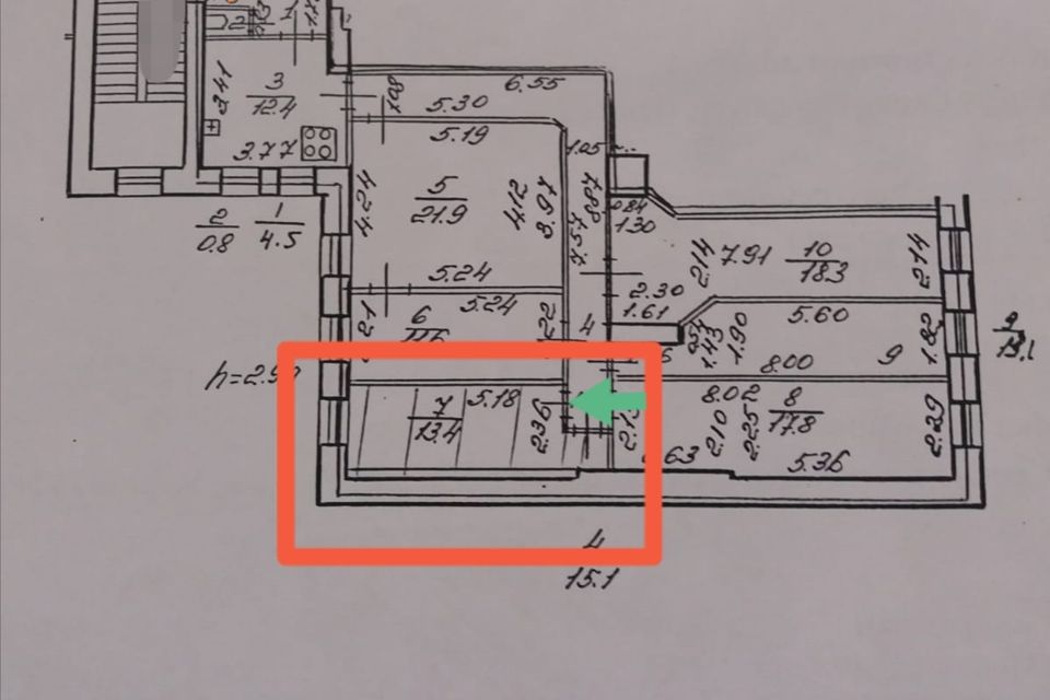 Продаётся комната в 4-комн. квартире, 13.4 м²