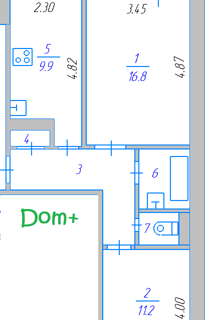 Продаётся 2-комнатная квартира, 49.4 м²