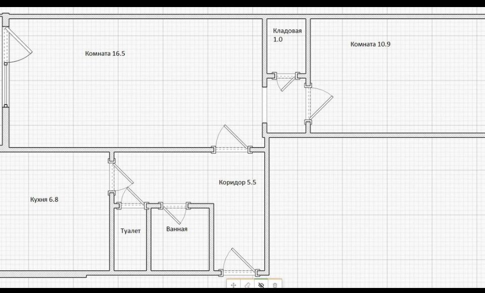 Продаётся 2-комнатная квартира, 45.9 м²