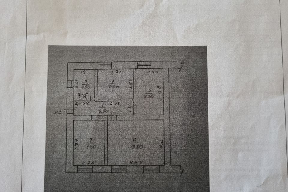 Продаётся 3-комнатная квартира, 60.7 м²