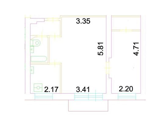 Продаётся 2-комнатная квартира, 44 м²