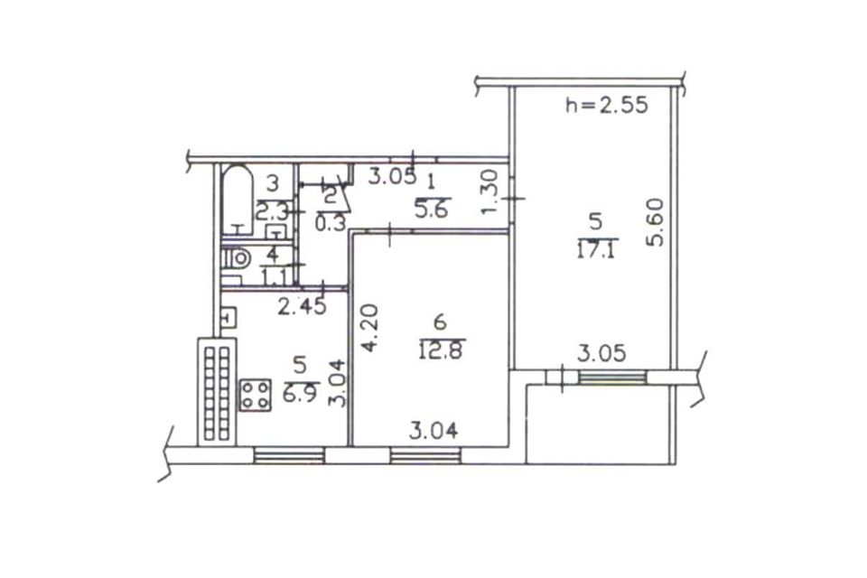 Продаётся 2-комнатная квартира, 48 м²