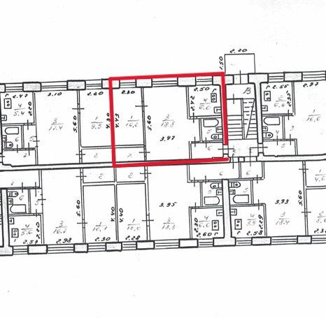 Продаётся 2-комнатная квартира, 42.5 м²