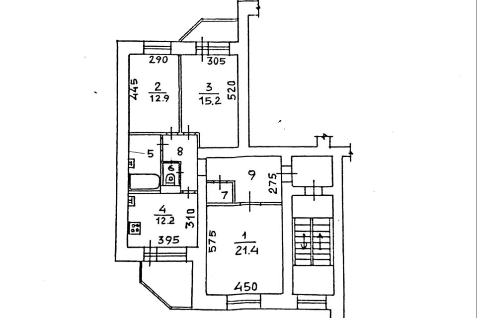Продаётся 3-комнатная квартира, 88.2 м²