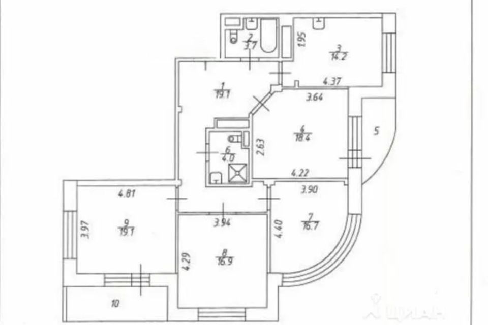 Продаётся 4-комнатная квартира, 112.1 м²