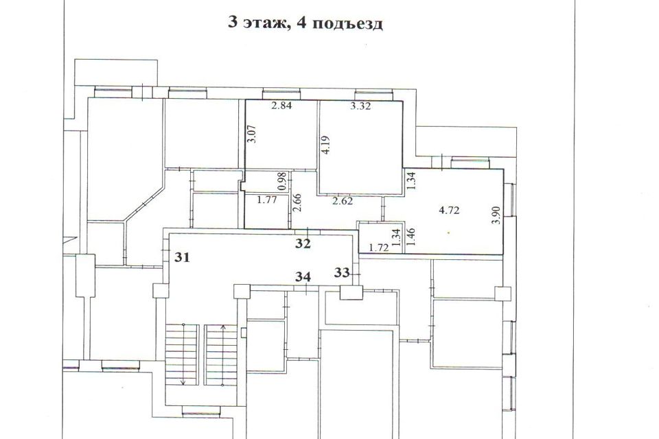 Продаётся 2-комнатная квартира, 51.6 м²