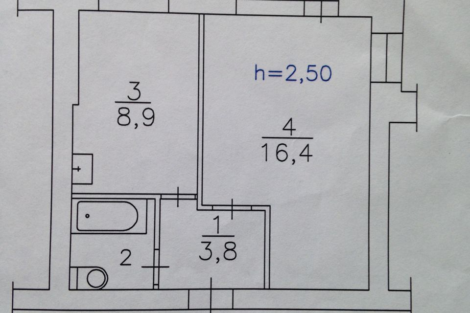 Продаётся 1-комнатная квартира, 32.1 м²