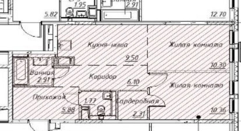 Продаётся 2-комнатная квартира, 50 м²