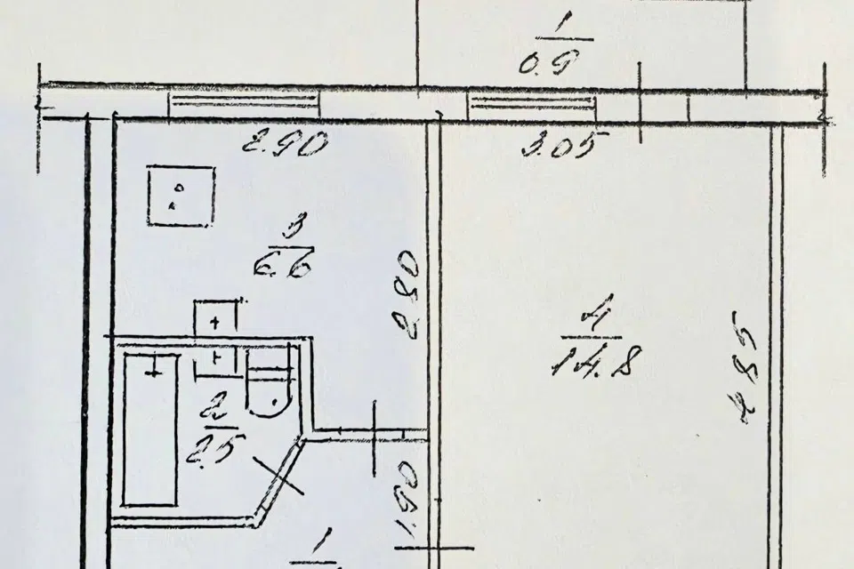 Продаётся 1-комнатная квартира, 29 м²