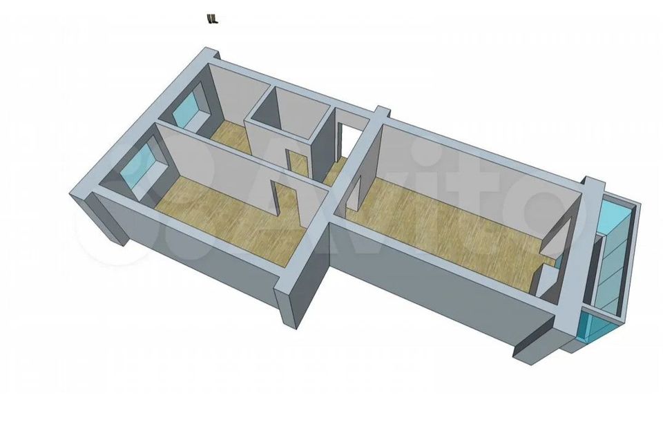 Продаётся 2-комнатная квартира, 45.2 м²