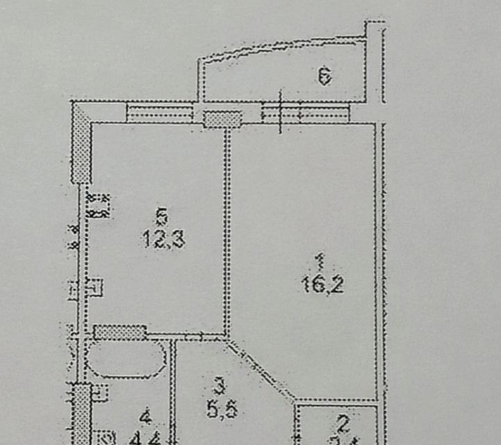 Продаётся 1-комнатная квартира, 40.8 м²
