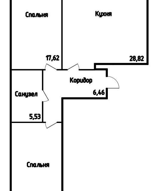 Продаётся 2-комнатная квартира, 75.4 м²