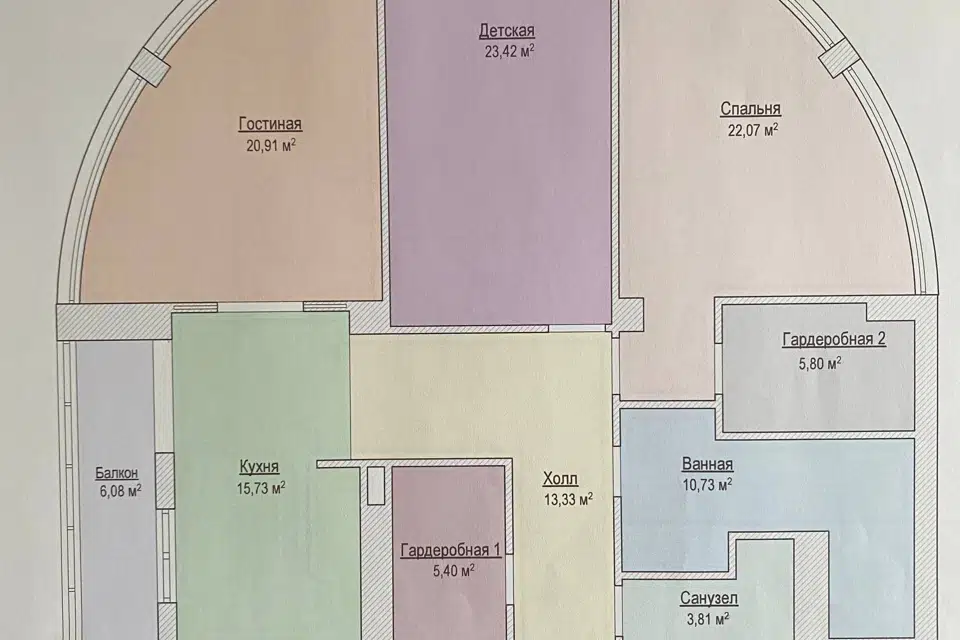 Продаётся 3-комнатная квартира, 125 м²